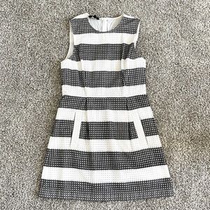 Judith & Charles Mini Black and White Dress